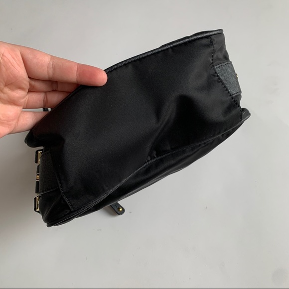 JPK Paris 75 Nylon Shoulder Bag Purse Black Gold Hardware - Picture 3 of 12